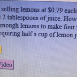 If two lemons cost 15 cents