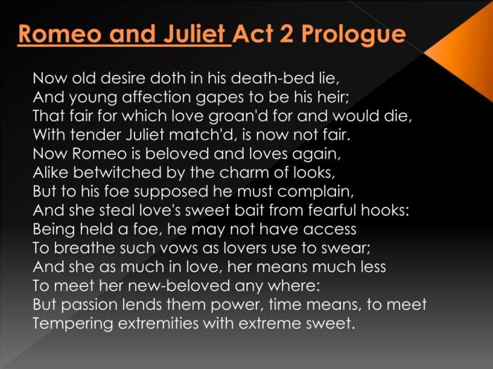 Romeo and juliet act 2 prologue translation