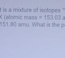 122x element isotopes mixture unknown percent amu atomic mass average